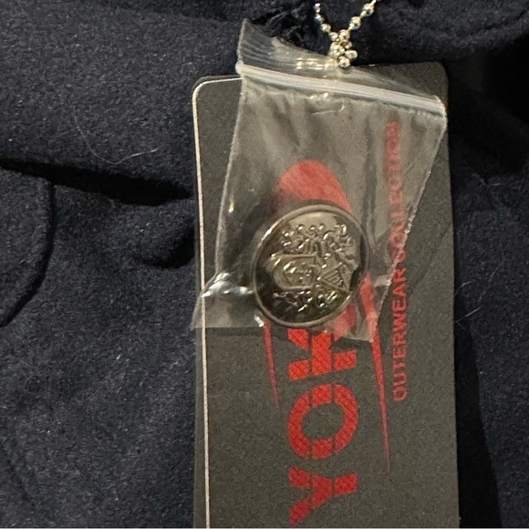 Yoki Double Breasted Pea Coat Size 1X Navy Blue, Lined, Pockets Wool Blend, NWT - Picture 11 of 16